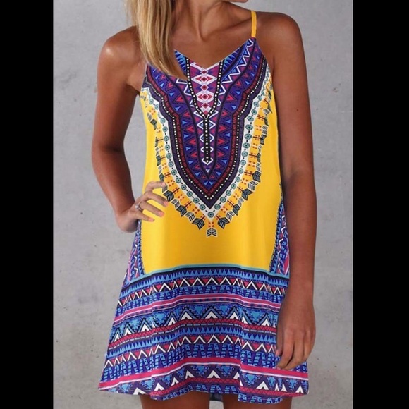 Colorful strappy sundress - Picture 3 of 3